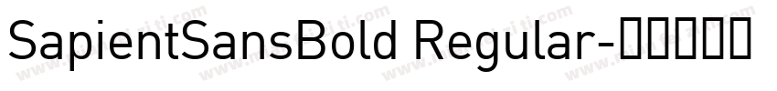SapientSansBold Regular字体转换